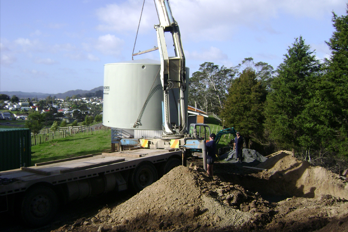 Delivery of Concrete Water Tank